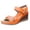 Orange, variant on Women's Fashionable And Casual Summer Open-Toe Outwear Thick-Soled Wedge Heel Sandals Sky Blue 5.5