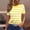 A22 Yellow, variant on Xdegoge T Shirts for Women Short Sleeve Crewneck Casual Classic Everyday Look Loose Fit Wide Horizontal Striped Pattern Basic Soft Comfortable Breathable Summer Spring Tops
