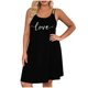 thumbnail image 1 of Camisa de Manga Corta Vestido para Mujeres Estilo de Suspensión Camisa de Noche sin Mangas Suelta Sueño Casual, 1 of 6