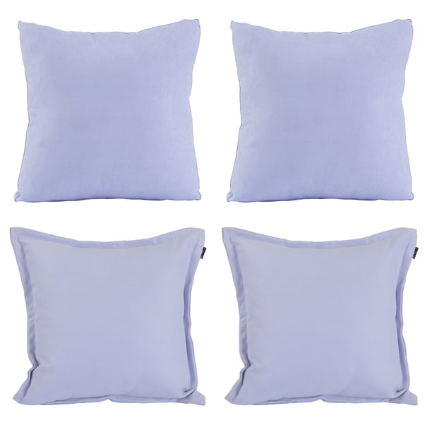 Set de 4 Cojines Decorativos DICASA 2 Cuadrados 2 Cuadrados grandes Ela lila