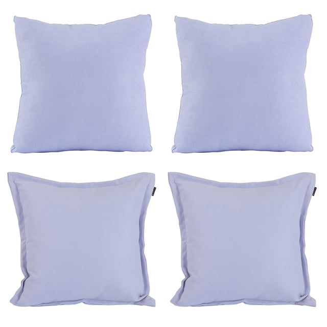Set de 4 Cojines Decorativos DICASA 2 Cuadrados 2 Cuadrados grandes Ela lila