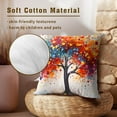 thumbnail image 5 of Colorful Tree Decorative Pillow Covers - Rainbow Plant Art Throw Pillow Covers 18x18 Inch Multicolor Pillowcases Set of 2 Modern Home Decor for Sofa Bedroom Car Couch, 5 of 6