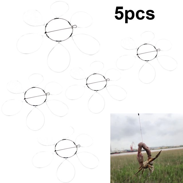 Juego de herramientas de captura de cangrejos Wdftyju 6 anillos acero inoxidable portátil