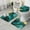 Green And Gold, variant on Teal and Gold Marble Flow Lines Pattern Bathroom Rugs Sets 3 Piece,Toilet Cover Set,Absorbent Non Slip Bathroom Mats Sets with U-Shaped Contour Rug Toilet Rug Set
