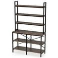 thumbnail image 5 of Yardi Yarda 6-Tier Bookshelf, Industrial Etagere Bookcase Storage Rack, Brown, 5 of 5