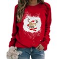 thumbnail image 1 of Sudadera para mujer Sudaderas con cuello redondo Primavera Otoño Manga larga Estampado de Navidad Suéter Top Odeerbi ODB-5, 1 of 5