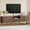 Brown, variant on 86.6" W Fluted TV Stand for 75/80/85 Inch TVs, Mid Century Modern Entertainment Center with Large Storage Space & Open Shelves, Walnut TV Console with Sliding Doors for Living Room, Bedroom