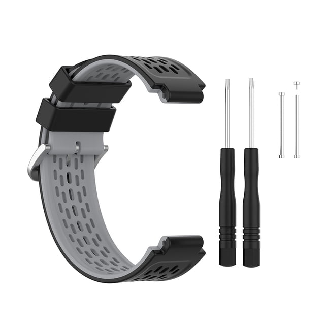 Correa de reloj Correa de reloj ajustable de silicona con reemplazo de dos colores para Garmin, negro, gris sidaley EL001512-03