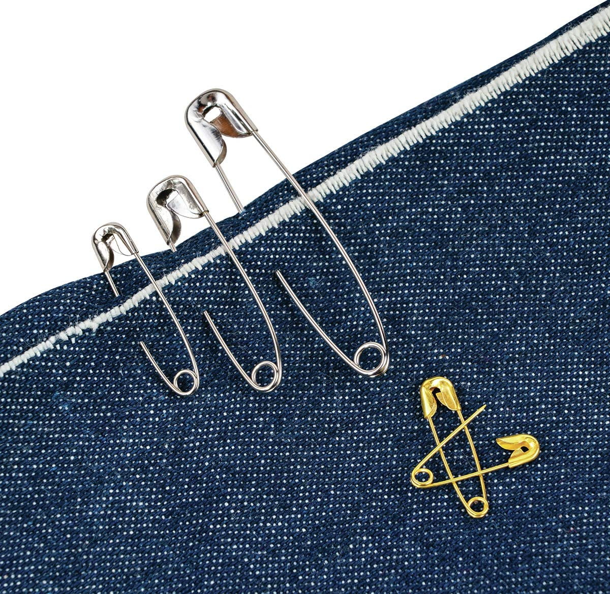 SINGER Assorted Safety Pins in a Resealable Container  225 Count (Pack of 48)