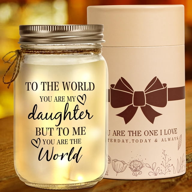 Kenon Mason Jar - Lámpara nocturna LED cálida (13 cm)
