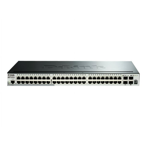 D-Link SmartPro DGS-1510-52 - Switch - L3 - managed - 48 x 10/100/1000 + 2 x Gigabit SFP + 2 x 10 Gigabit SFP+ - Bureau, Rackable