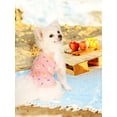 thumbnail image 5 of Topkins Dog Dress, Puppy Princess Dresses for Small Dogs Girl, Dog Party Floral Sundress with Lace Collar, XS, 5 of 7