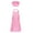 A Pink, variant on Aislor Kids Girls Boys Cotton Adjustable Apron and Chef Hat Set with Pockets for Kitchen Cooking Baking Wear Gardenin A Pink M