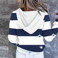 thumbnail image 3 of SHTXOZHI Women Long Sleeve Hooded Tops Fall Drawstring Sweatshirts with Pocket Casual Button Pullover Tops, 3 of 5