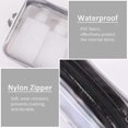 thumbnail image 5 of Juego de neceseres transparentes, 2 bolsas de viaje de PVC transparentes e impermeables para damas, hombres, damas, damas, baño, vacaciones, viajes, 11 Feliz Sencillez, 5 of 5