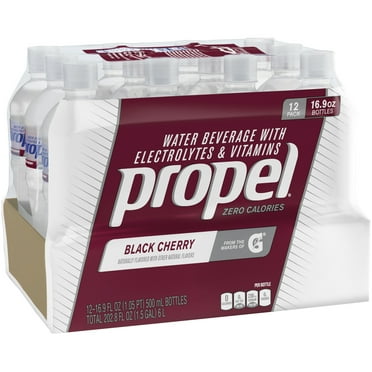 Propel Zero, Black Cherry, 16.9 fl oz, 12 Count Bottles