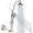 Brushed Nickel, variant on Bright Showers Rain Shower Heads System Solid Brass Sliding Bar with Height Adjustable High Pressure Handheld Shower Head, No Drilling Installation Option Provided
