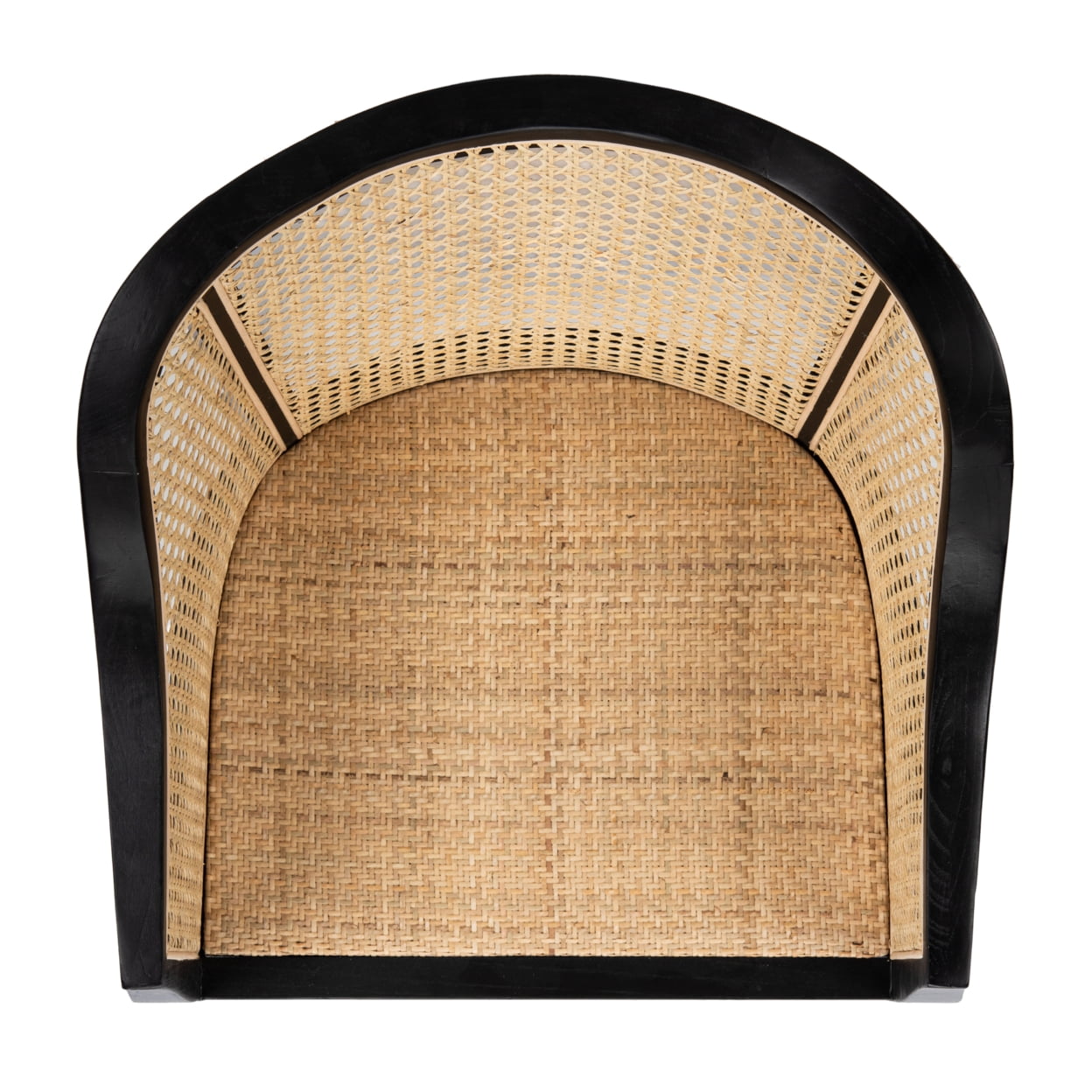 SAFAVIEH Maika Nautical Solid Dining Chair, Black/Natural