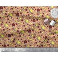 thumbnail image 3 of Soimoi Rayon Fabric Bottle & Wine Glass Bar Print Fabric by Yard 56 Inch Wide, 3 of 3