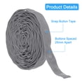 thumbnail image 3 of Uxcell 5 Yard Snap Button Tape for Sewing Cotton Snap Button Trim Fastener Buckles Tape for Clothes Fabric DIY, Shadow, 3 of 7
