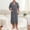 Dark Gray, variant on Men’s and Big Summer Cotton Bathrobe Lightweight & Breathable Short Sleeve Modal Kimono Robe with Pockets and Belt Size L-4XL Gray