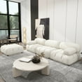 thumbnail image 6 of Marcel 109.5" Bubble Modular Modern 4-Piece Reversible Sectional Sofa, Ivory White Boucle, 6 of 7