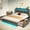 Grey, variant on Greenstell Twin LED Storage Bed Frame - Charging Station, App Control, 900LBS Capacity, Black