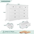 thumbnail image 3 of White Dresser with 9 Drawers for Bedroom, 9 Drawers Dresser Chest of Drawers with Charging Station, Large Storage Cabinets for Living Room, 3 of 10
