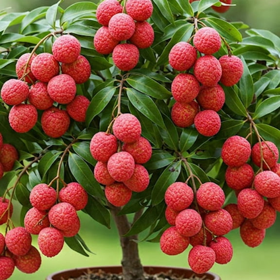 Lychee Live Plant, 4-7 Inch Tall, Well Rooted, Perfect for Outdoor Planting and Landscaping
