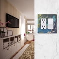 thumbnail image 5 of Yayeee Rocker Switch Wall Plate 1-Gang 4.6"x2.9" Home Decorative Outlet Cover, Blue Tree, 5 of 6