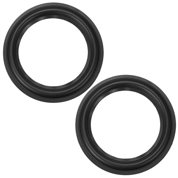 6.5 Inch Speaker Rubber Edge Folding Ring Horn Replacement Parts for Speaker Black  2pcs