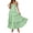 2-Green, variant on Spaghetti Strap Womens Floral Print Maxi Dresses Casual Sleeveless Ruffle Flowy Tiered Dress