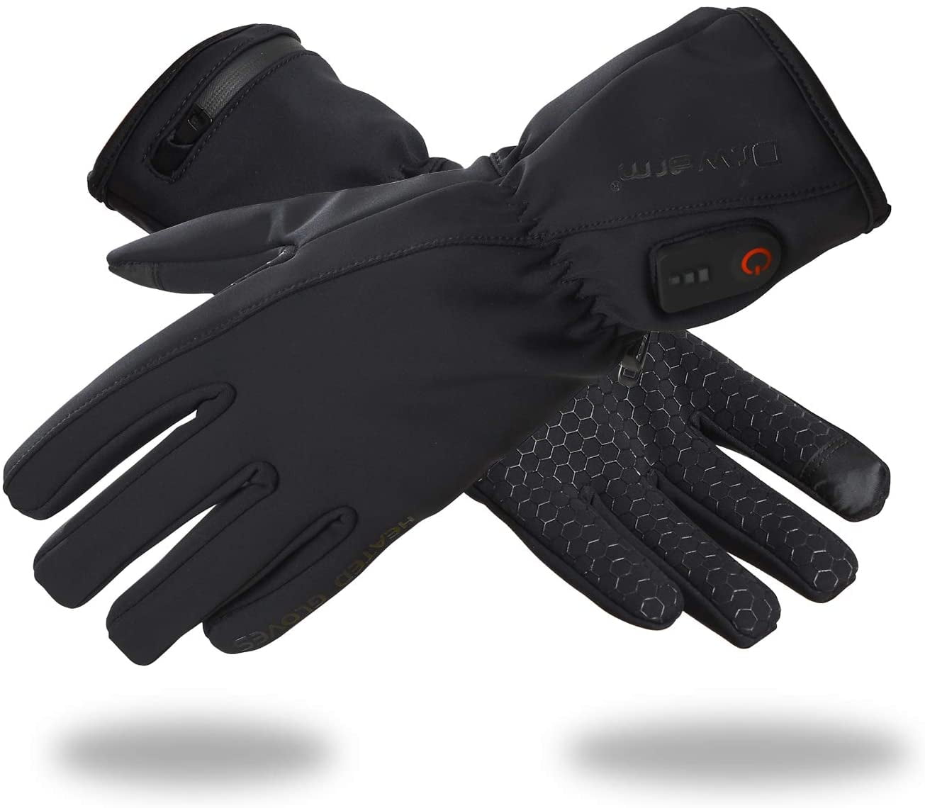 Electric Touch Heated Hands Warmer Gloves 8 Hours Rechargeable Battery Skiing 