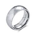 thumbnail image 4 of Bling Jewelry Mens Titanium Wedding Band Prism Cut Titanium Ring Comfort Fit, 4 of 4