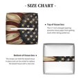 thumbnail image 4 of Balery USA Sunflower Flag Porta Pañuelos de Cuero con Estampado – Funda Moderna Cuadrada para Caja de Pañuelos, Dispensador 5x5x5'', 4 of 6