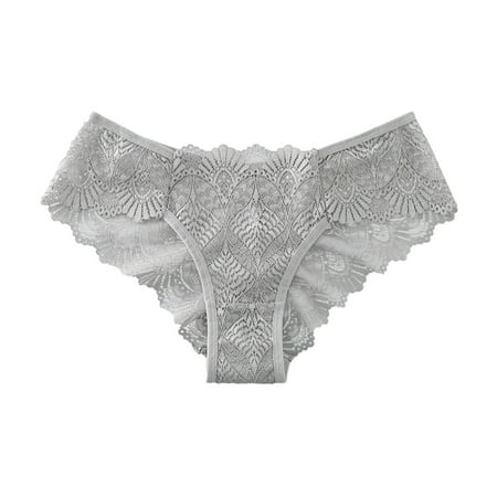 

wendunide lingerie for women Women s Essentials Stretch Bikini Panty Lace Trim 4 Colors Comfy Sexy Underwear Grey L