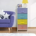 thumbnail image 4 of Sorbus Nightstand with 4 Drawers- White Frame, Pastel Drawers, 4 of 6