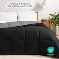 thumbnail image 4 of Bare Home 1800 Collection Reversible Down Alternative Comforter, All-Season, Oversized Queen, Black/Gray, 4 of 10