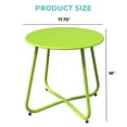 thumbnail image 3 of Grand Patio Outdoor& Indoor Steel Patio Side Table, Weather Resistant Outdoor Small Round End Table for Patio, Yard, Balcony, Garden, Living Room, Bedroom, Lime Green, 3 of 9