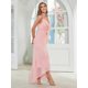 thumbnail image 4 of KAIYANG Vestido de noche de gasa con lazo de doble capa y hojas de loto para mujer M, 4 of 5