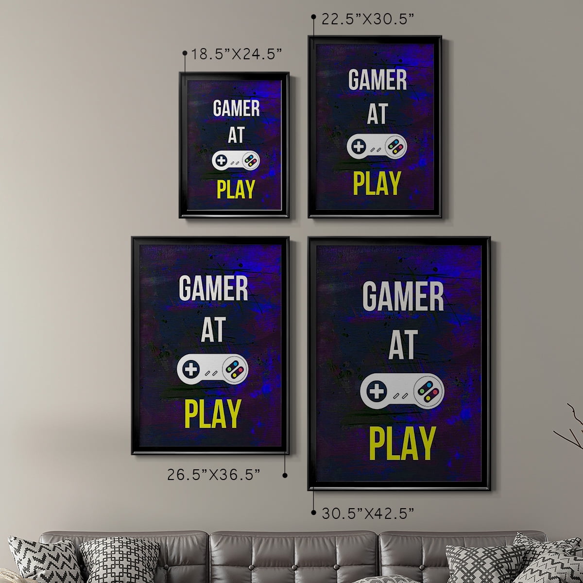 Gamer at Play VI Premium Framed Print, in Gold, Black, or Silver - Ready to Hang