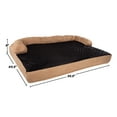 thumbnail image 2 of PETMAKER 3-Layer Sofa Dog Bed - Orthopedic Dog Furniture, Tan/Black, 2 of 7