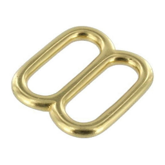 20114 Natural Brass, Double Loop, Solid Brass-LL, Multiple Sizes