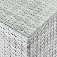 thumbnail image 3 of Modway Convene Square Rattan Outdoor Patio Side Table in Light Gray, 3 of 6