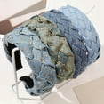 thumbnail image 3 of sunsanly Women Denim Headband Wide Knot Design Wide-Brimmed Hair Hoop Retro Hairband Daily Party Hair Accessories, 3 of 8