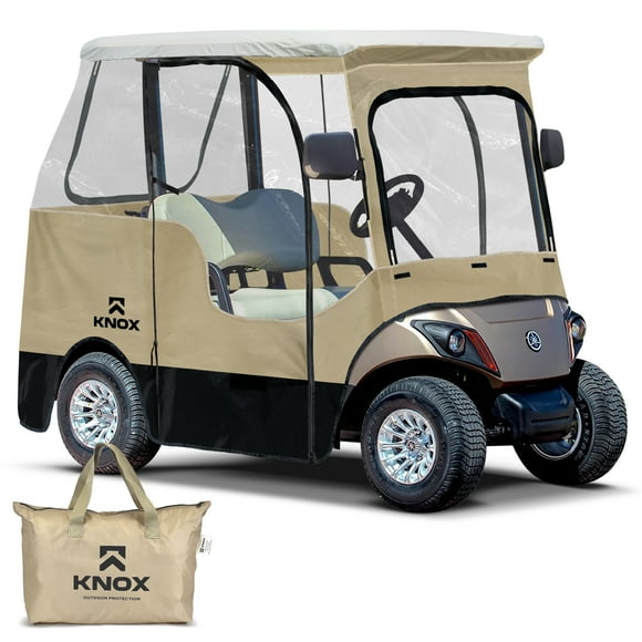 KNOX Golf Cart Enclosures 2 Passenger 69", 600D Portable Driving Transparent Golf Cart Cover Storage, Golf Cart Accessories, Waterproof Cover, Compatible with Yamaha G14, G16 G22, G29, Drive 2