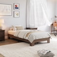 thumbnail image 3 of Tzou Twin-XL Size Wooden Platform Bed Frame - No Box Spring, Wooden Slats, 10.24" Height, Easy Assembly, 3 of 8