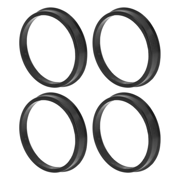 Car Wheel Hub Centric Rings Durable OD 65.1mm to ID 58.6mm Wheels Center Shaft Shock Absorbing Hubrings Polycarbonate Black 4 Pcs