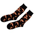 thumbnail image 2 of Minnieouse Calcetines de algodón para hombre, calcetín cálido con dibujos animados, bonito diseño de mariscos, invierno y otoño Medias negro, 2 of 4