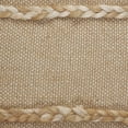thumbnail image 2 of Laddha Home Designs 20" Black and Taupe Striped Square Throw Pillow with Jute Braiding, 2 of 9